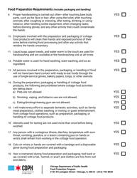 Cottage Food Operation Home Self-certification Checklist - City of Chicago, Illinois, Page 2