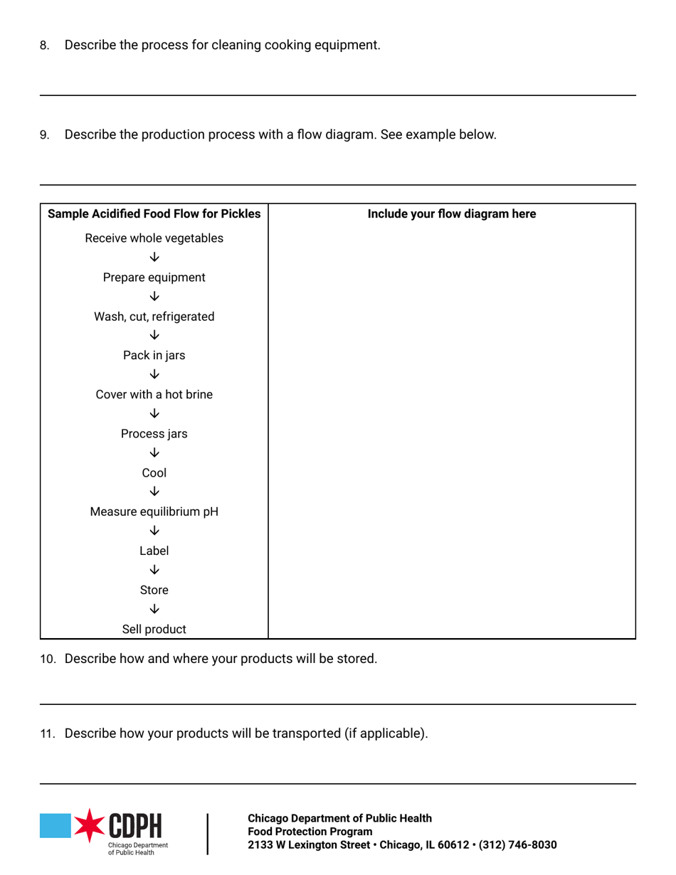Cottage Food Safety Plan - City of Chicago, Illinois, Page 3