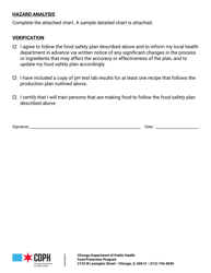 Cottage Food Safety Plan - City of Chicago, Illinois, Page 4