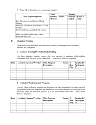 Mediator Application and Self-certification of Qualifications - Cook County, Illinois, Page 3