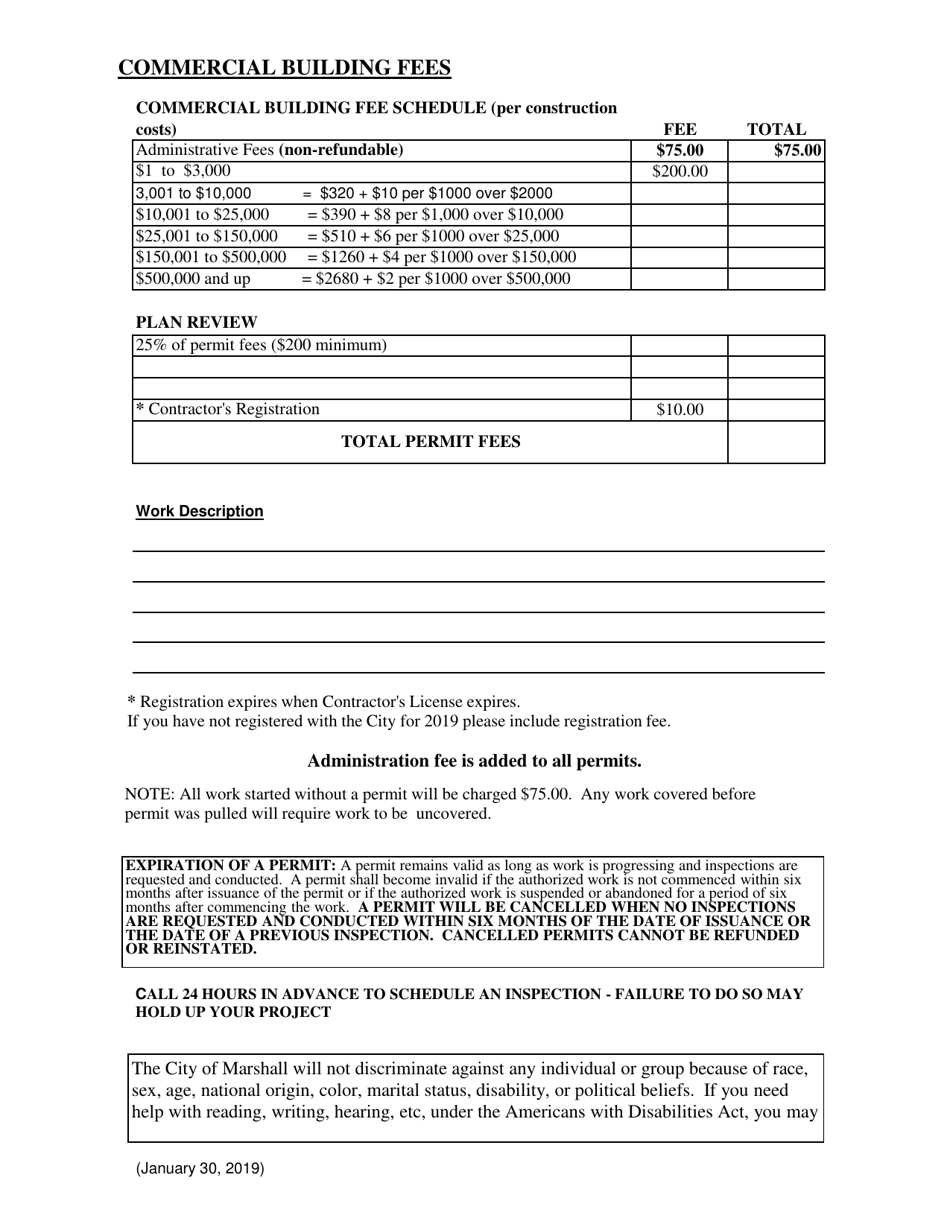 Commercial Building Permit - City of Marshall, Michigan, Page 2
