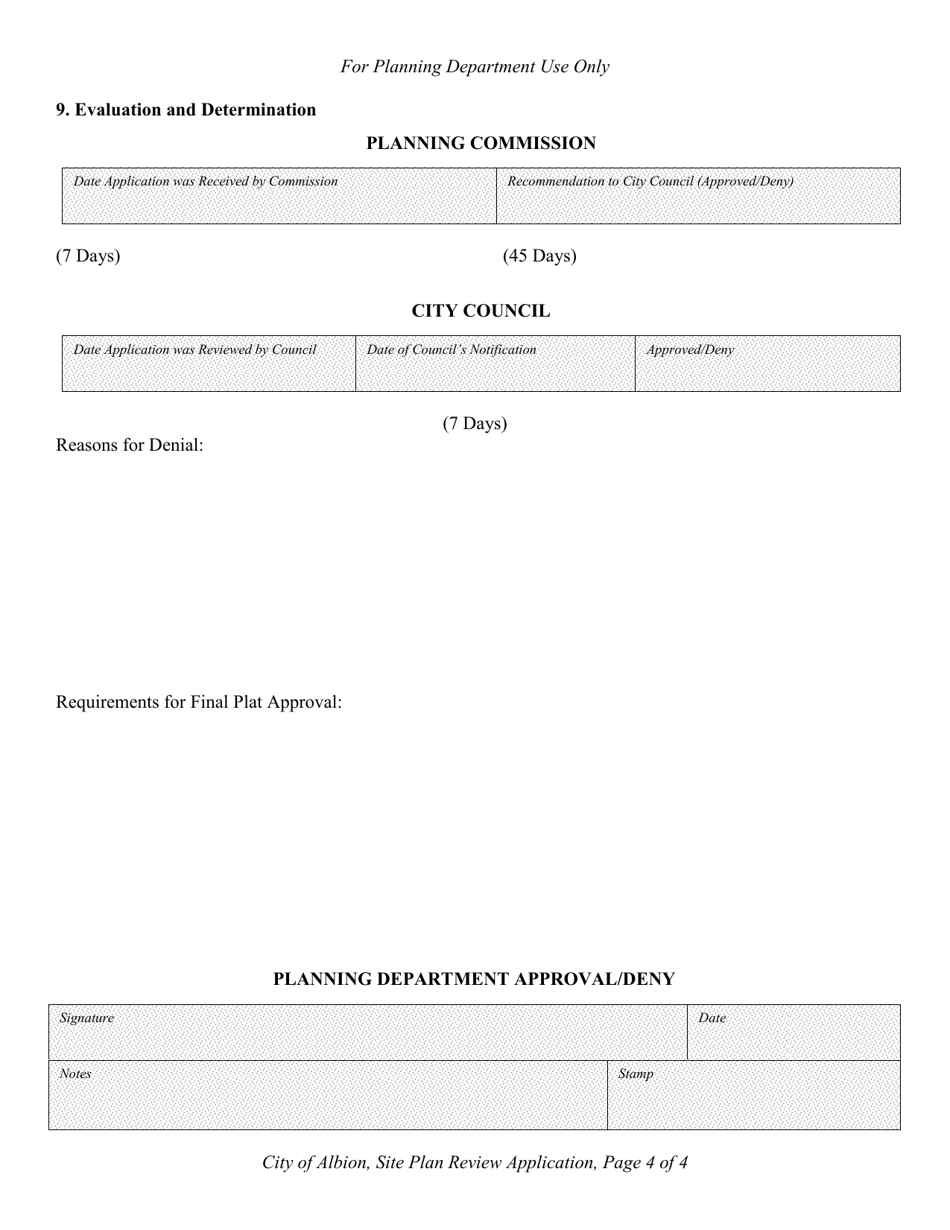 Application for Preliminary Plat - City of Albion, Michigan, Page 4