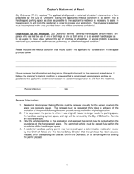 Application for Residential Handicapped Parking Space - City of Chillicothe, Ohio, Page 4