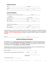 Application for Contractor Registration - City of Chillicothe, Ohio, Page 2