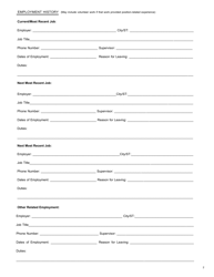Employment Application - City of Chillicothe, Ohio, Page 2