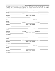 Lateral Transfer Police Officer Supplemental Application - City of Zion, Illinois, Page 12