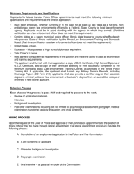 Lateral Transfer Police Officer Supplemental Application - City of Zion, Illinois, Page 2