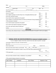 Lateral Transfer Police Officer Supplemental Application - City of Zion, Illinois, Page 6