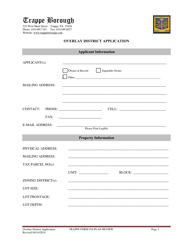 TRAPPE Form 016 Overlay District Application - Trappe Borough, Pennsylvania, Page 2