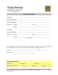 TRAPPE Form 018 Professional Services Application - Trappe Borough, Pennsylvania, Page 2