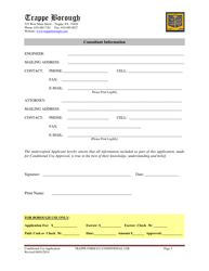 TRAPPE Form 012 Application for Conditional Use Approval - Trappe Borough, Pennsylvania, Page 3