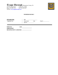 Application for Residential Rental Property Registration - Trappe Borough, Pennsylvania, Page 2