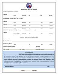 Class II Sexually Oriented Business Permit Application - Harris County, Texas, Page 4
