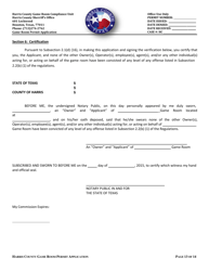 Application for a Permit to Operate a Game Room - Harris County, Texas, Page 13