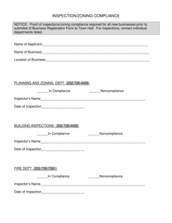 Business Registration Application - Town of Atlantic Beach, North Carolina, Page 2