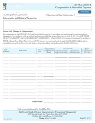 Document preview: Form CO-STA Exhibit B Compensation & Method of Payment - Lee County, Florida