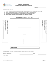 Residential Fence/Wall Application - Lee County, Florida, Page 2