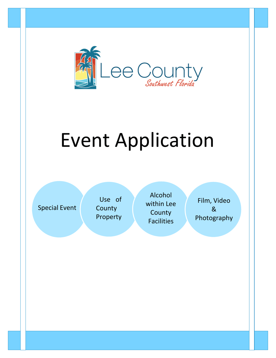 Lee County, Florida Event Permit Application Download Fillable PDF |  Templateroller