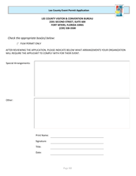 Event Permit Application - Lee County, Florida, Page 13