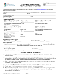 &quot;Temporary Use Permit Application&quot; - Lee County, Florida
