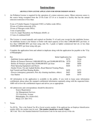 Air Pollution License Application for Minor Emission Source - City of Philadelphia, Pennsylvania, Page 2
