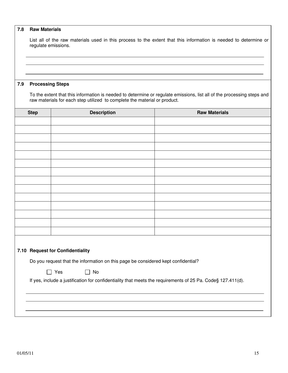 Title V Operating Permit Application - City of Philadelphia, Pennsylvania, Page 15