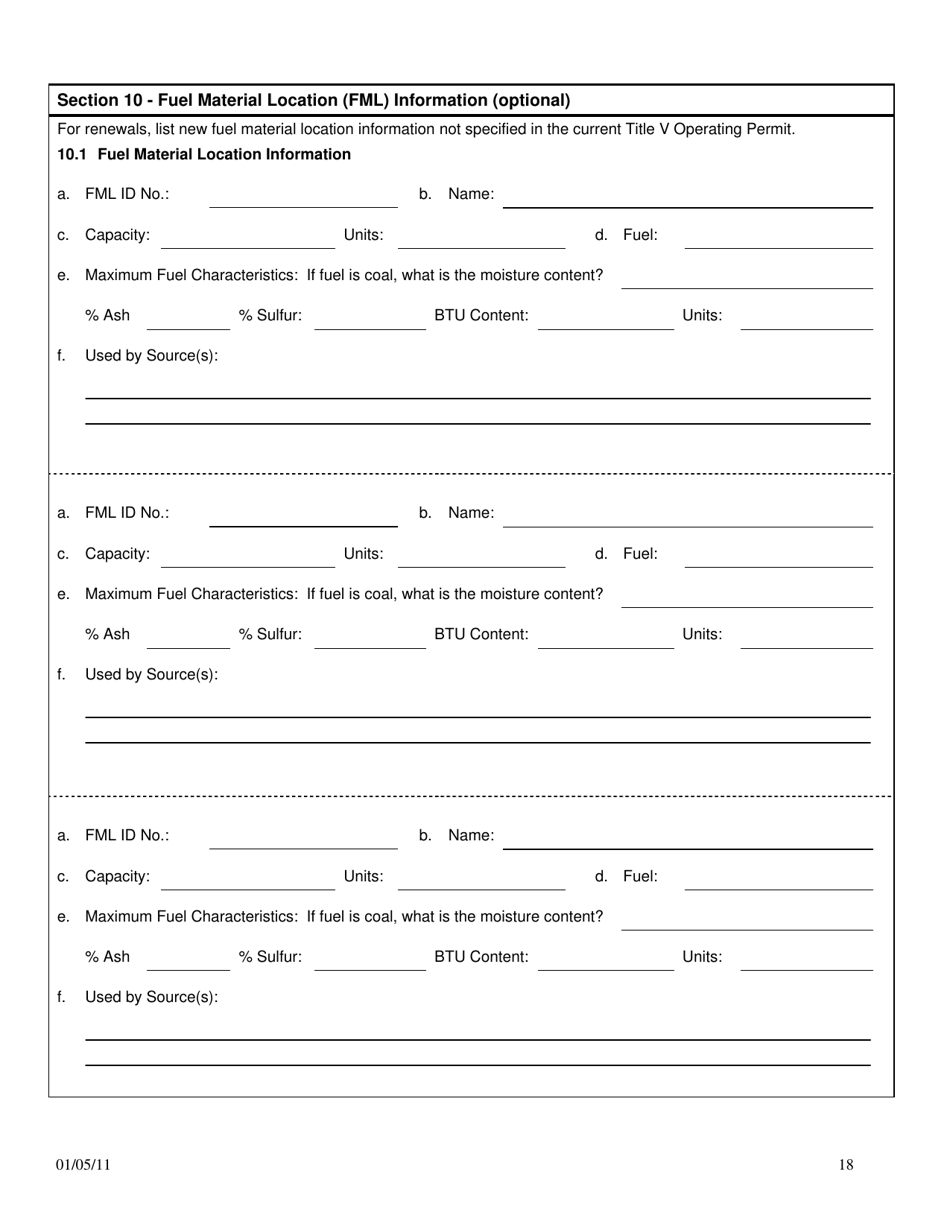 Title V Operating Permit Application - City of Philadelphia, Pennsylvania, Page 18