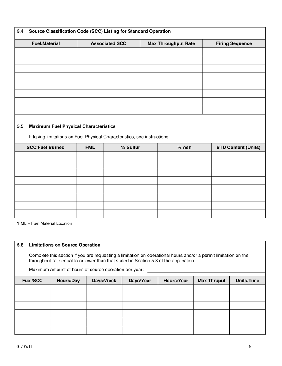 Title V Operating Permit Application - City of Philadelphia, Pennsylvania, Page 6