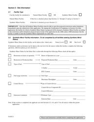 Synthetic Minor Operating Permit Application - City of Philadelphia, Pennsylvania, Page 2