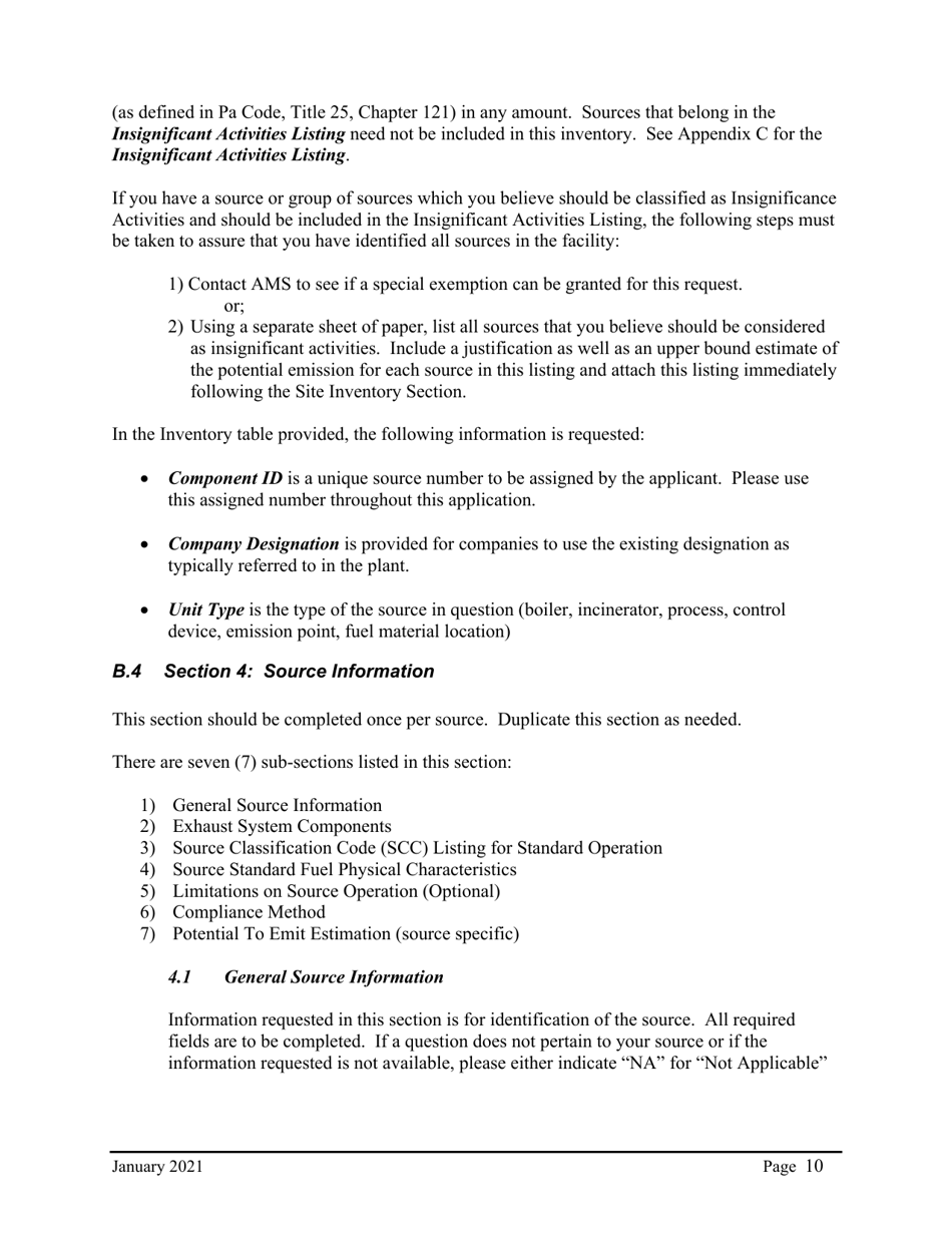 Download Instructions for Synthetic Minor Operating Permit Application ...