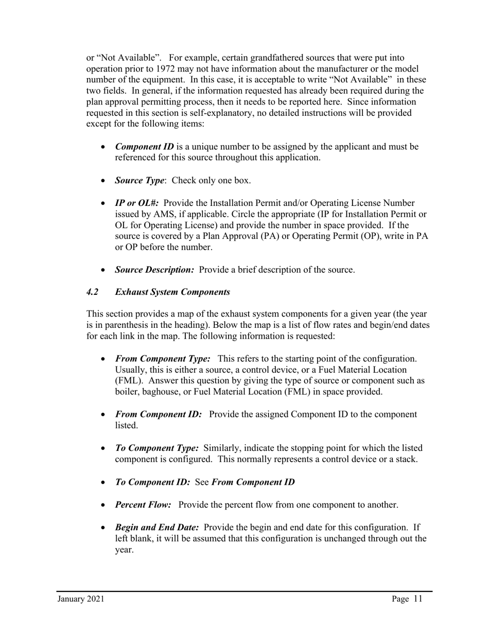 Instructions for Synthetic Minor Operating Permit Application - City of Philadelphia, Pennsylvania, Page 12