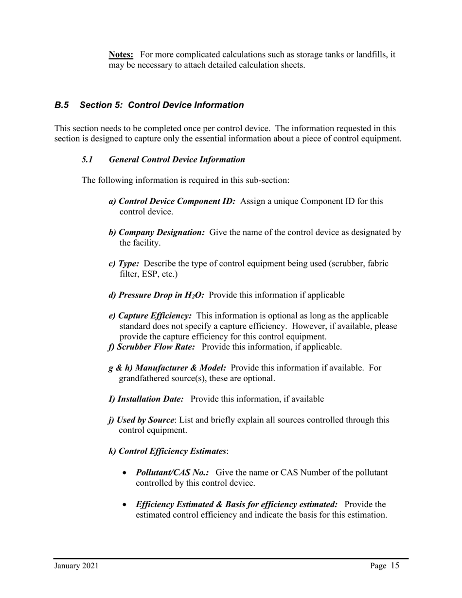 Instructions for Synthetic Minor Operating Permit Application - City of Philadelphia, Pennsylvania, Page 16