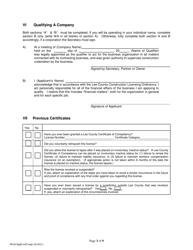 Application for Certificate of Competency - Lee County, Florida, Page 3
