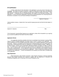 Application for Certificate of Competency - Lee County, Florida, Page 6