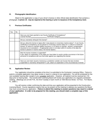 Application for Journeyman Certificate of Competency - Lee County, Florida, Page 2