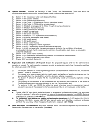 Application for Administrative Deviation From Chapters 10 and 33 - Lee County, Florida, Page 3