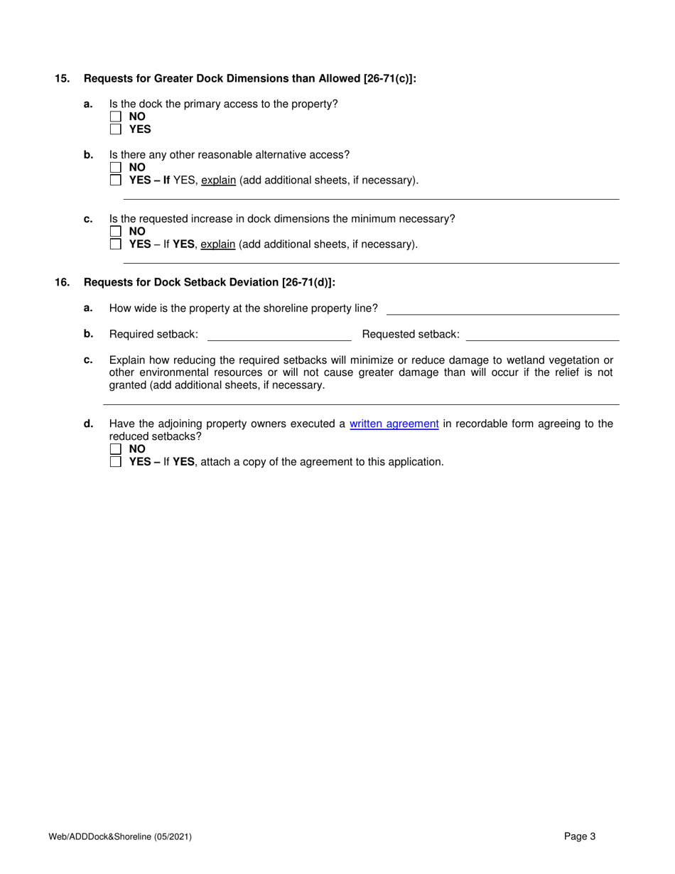 Administrative Application for Dock and Shoreline Structures - Lee County, Florida, Page 3