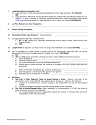 Application for Administrative Placement of Model Homes, Units or Display Centers - Lee County, Florida, Page 2
