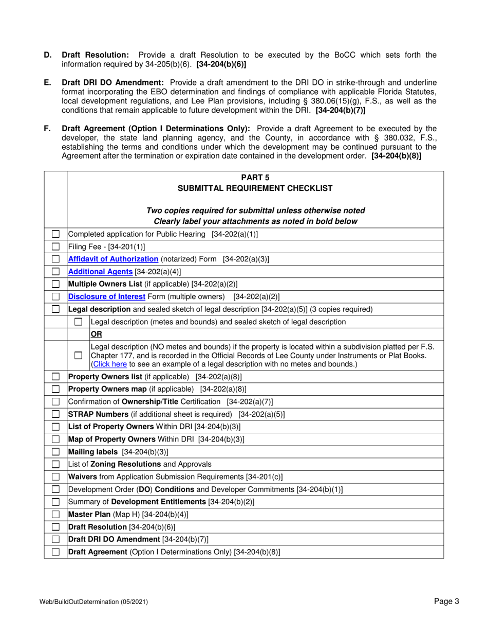 Application for an Essentially Built-Out Determination Public Hearing - Lee County, Florida, Page 3