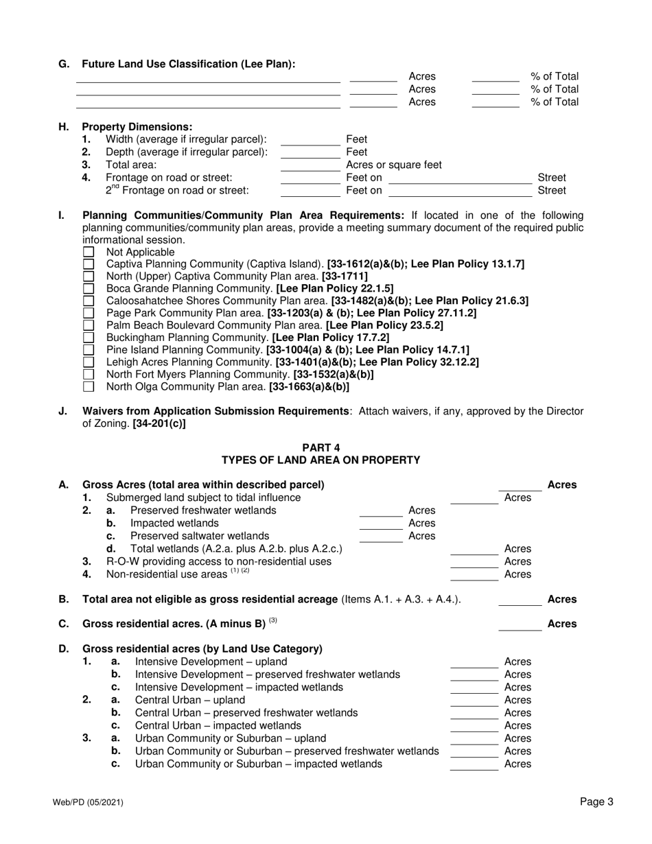 Application for Planned Development Public Hearing - Lee County, Florida, Page 3