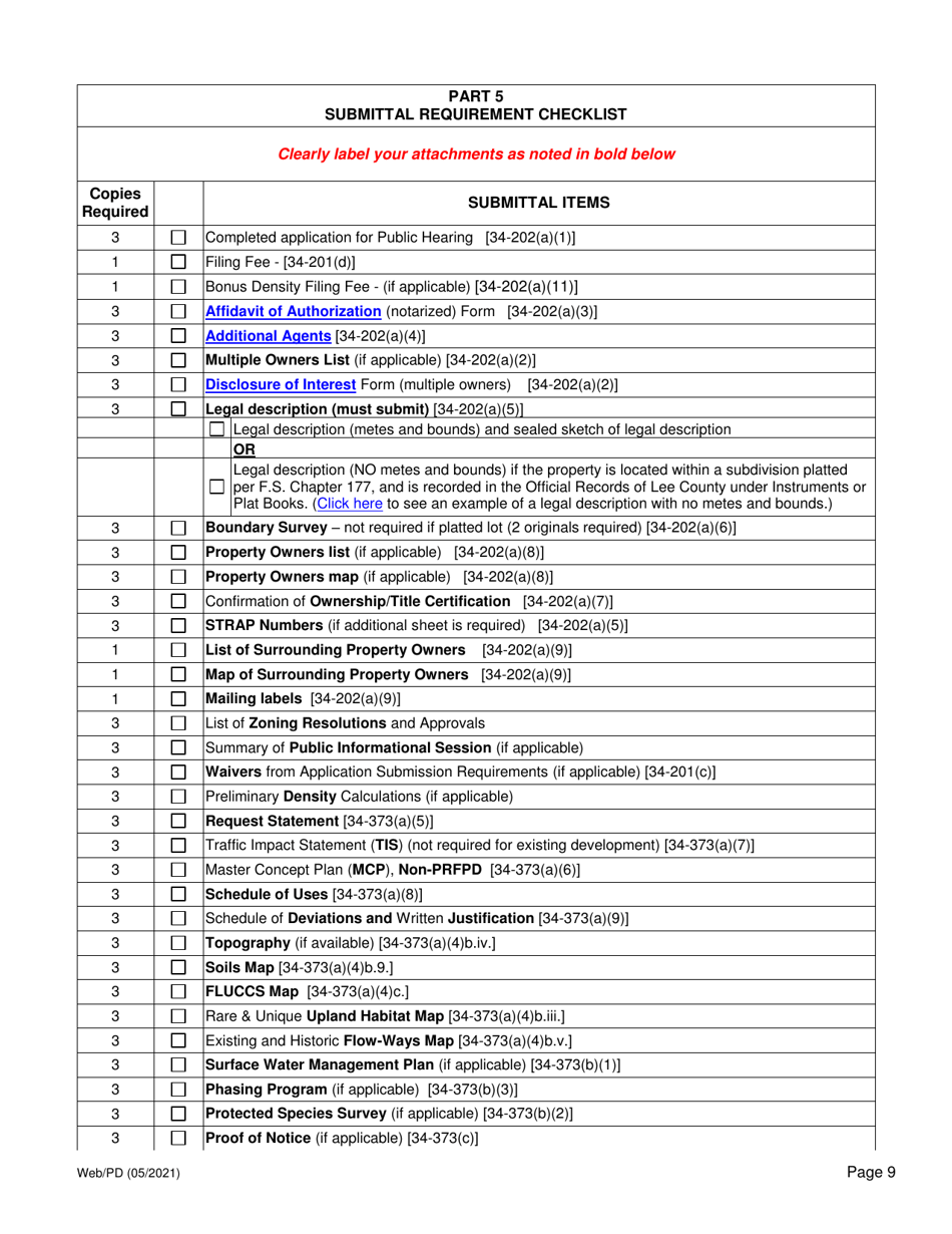 Application for Planned Development Public Hearing - Lee County, Florida, Page 9
