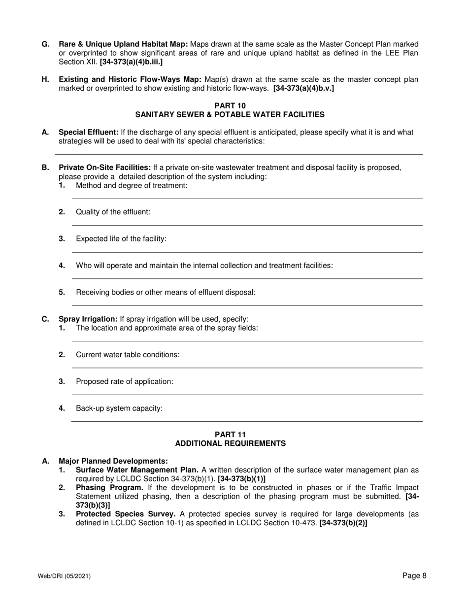Application for Development of Regional Impact (Dri) Public Hearing - Lee County, Florida, Page 8