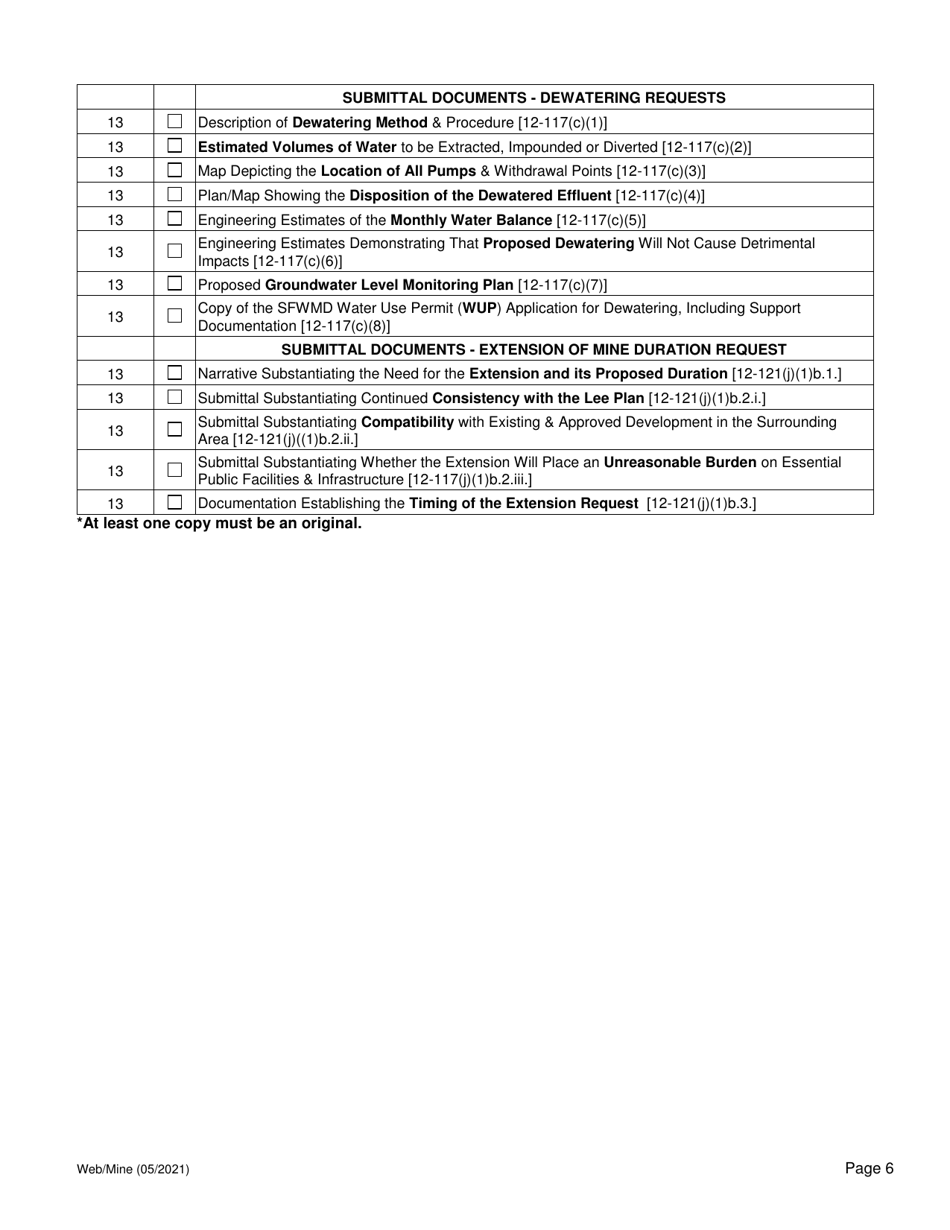 Application for a Limited Amendment to an Existing Mine Public Hearing - Lee County, Florida, Page 6