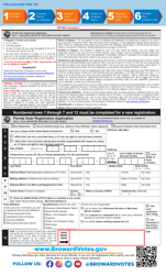 Document preview: Voter Registration Form for the Third Party Voter Registration Organizations - Broward County, Florida