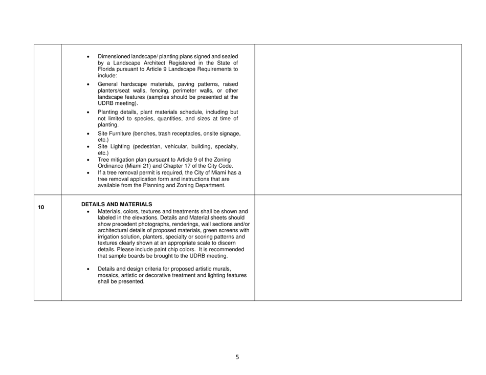 Udrb Submittal Checklist - City of Miami, Florida, Page 5