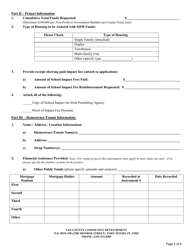 School Impact Fee Reimbursement (Sifr) Non-profit or Government Builder Application - Lee County Affordable Housing Program - Lee County, Florida, Page 2