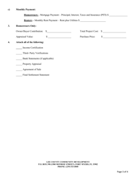 School Impact Fee Reimbursement (Sifr) Non-profit or Government Builder Application - Lee County Affordable Housing Program - Lee County, Florida, Page 3