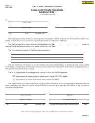 General Form 1 (G-17) Download Fillable PDF or Fill Online Resale ...