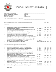 School Inspection Form - Utah