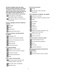 Personal Property Checklist Template, Page 4